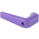 A purple plastic handle with a hole in it.