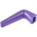 A purple plastic funnel handle with a hole.