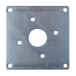 A square metal Waring motor plate with holes.