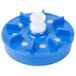 A blue plastic Cecilware Fast Agitation Impeller with white holes.