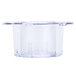 A clear plastic container with a clear lid.