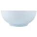 A close-up of a blue jade Thunder Group melamine bowl with a white background.