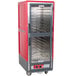 Metro C539-HLDC-4 C5 3 Series Insulated Low Wattage Full Size Hot Holding Cabinet with Fixed Wire Slides and Clear Dutch Doors - Red Main Thumbnail 1