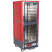Metro C539-HLDC-U C5 3 Series Insulated Low Wattage Full Size Hot Holding Cabinet with Universal Wire Slides and Clear Dutch Doors - Red Main Thumbnail 1