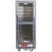 Metro C539-HLDC-U C5 3 Series Insulated Low Wattage Full Size Hot Holding Cabinet with Universal Wire Slides and Clear Dutch Doors - Gray Main Thumbnail 2