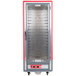 Metro C539-HLFC-U C5 3 Series Insulated Low Wattage Full Size Hot Holding Cabinet with Universal Wire Slides and Clear Door - Red Main Thumbnail 2
