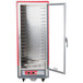 Metro C539-HLFC-U C5 3 Series Insulated Low Wattage Full Size Hot Holding Cabinet with Universal Wire Slides and Clear Door - Red Main Thumbnail 3