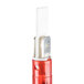 A red and white plastic tube with a white cap.