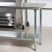 Advance Tabco GLG-3011 30" x 132" 14 Gauge Stainless Steel Work Table with Galvanized Undershelf Main Thumbnail 1