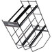 A black metal rack for Bunn MHG Smart Hoppers with four positions.