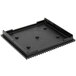 A black rectangular Waring grill plate with holes for screws.