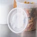 Solo MicroGourmet Contact Clear Recessed Polypropylene Lid - 500/Case Main Thumbnail 1
