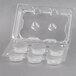 A clear Polar Pak plastic container with six 4 oz. cupcake trays.