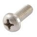A close-up of a Waring screw with a metal head.
