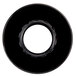 A black circular object with a hole in the middle.