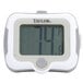 A white and grey Taylor digital thermometer with a screen.