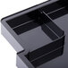 A black plastic Bunn drip tray with two compartments.