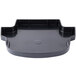 A black plastic Bunn drip tray with a curved edge and holes.