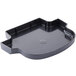 A black plastic Bunn drip tray with a hole in the middle.