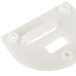 A white plastic control bracket with two holes.
