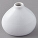 American Metalcraft BVS3 3 1/2" x 3 1/8" White Porcelain Bulbous Vase Main Thumbnail 2