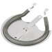 A round metal Bunn warmer heating element with a grey rubber ring around it.