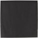 A black square Hoffmaster linen-like napkin.