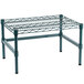 Regency 24" x 18" x 14" Green Epoxy Coated Wire Dunnage Rack with Extra Support Frame - 600 lb. Capacity Main Thumbnail 3