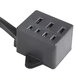 A black Perfect Fry female plug assembly with four outlets.