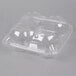 4 Compartment Clear Hinged Dome Muffin Container - 5/Pack Main Thumbnail 2