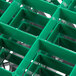 Noble Products 36-Compartment Gray Full-Size Glass Rack with 3 Green Extenders - 19 3/8" x 19 3/8" x 8 3/4" Main Thumbnail 5
