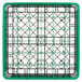 Noble Products 36-Compartment Gray Full-Size Glass Rack with 2 Green Extenders - 19 3/8" x 19 3/8" x 7 1/4" Main Thumbnail 4