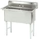 Advance Tabco FS-2-2424 Spec Line Fabricated Two Compartment Pot Sink - 53" Main Thumbnail 1
