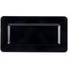 A black rectangular plate with a square edge.