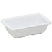 A white rectangular GET Milano side dish with a lid.