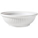 A white GET Geneva melamine bowl with a rippled design.