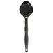 A black plastic Vollrath Spoodle with a handle.