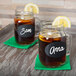 Two American Metalcraft oval chalkboard labels on glasses of lemonade with lemon slices.