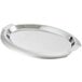 Vollrath 82060 Oval Stainless Steel Serving Tray with Handles - 14 3/4" x 10 7/8" Main Thumbnail 1