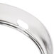 A close-up of a stainless steel bowl guard for an Avantco MX10 mixer.
