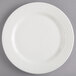 A Homer Laughlin Kensington Ameriwhite bright white china plate with a pattern on it.