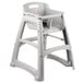Rubbermaid FG781408PLAT Platinum Sturdy Chair Restaurant High Chair without Wheels (Ready to Assemble) Main Thumbnail 2