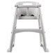 Rubbermaid FG781408PLAT Platinum Sturdy Chair Restaurant High Chair without Wheels (Ready to Assemble) Main Thumbnail 3