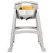 Rubbermaid FG781408PLAT Platinum Sturdy Chair Restaurant High Chair without Wheels (Ready to Assemble) Main Thumbnail 4