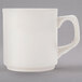 A white Homer Laughlin Marquis China mug with a handle.