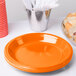 Creative Converting 28191031 10" Sunkissed Orange Plastic Plate - 240/Case Main Thumbnail 3