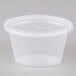 Pactiv Newspring E504 ELLIPSO 4 oz. Oval Plastic Souffle / Portion Cup with Lid - 500/Case Main Thumbnail 2