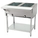 An Eagle Group stainless steel electric hot food table with two pans on top.