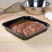 Solut 43345 8" x 8" Bake and Show Black Square Oven Safe Paperboard Brownie / Cake Pan - 250/Case Main Thumbnail 1