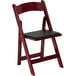Flash Furniture XF-2903-MAH-WOOD-GG Mahogany Wood Folding Chair with Padded Seat Main Thumbnail 1